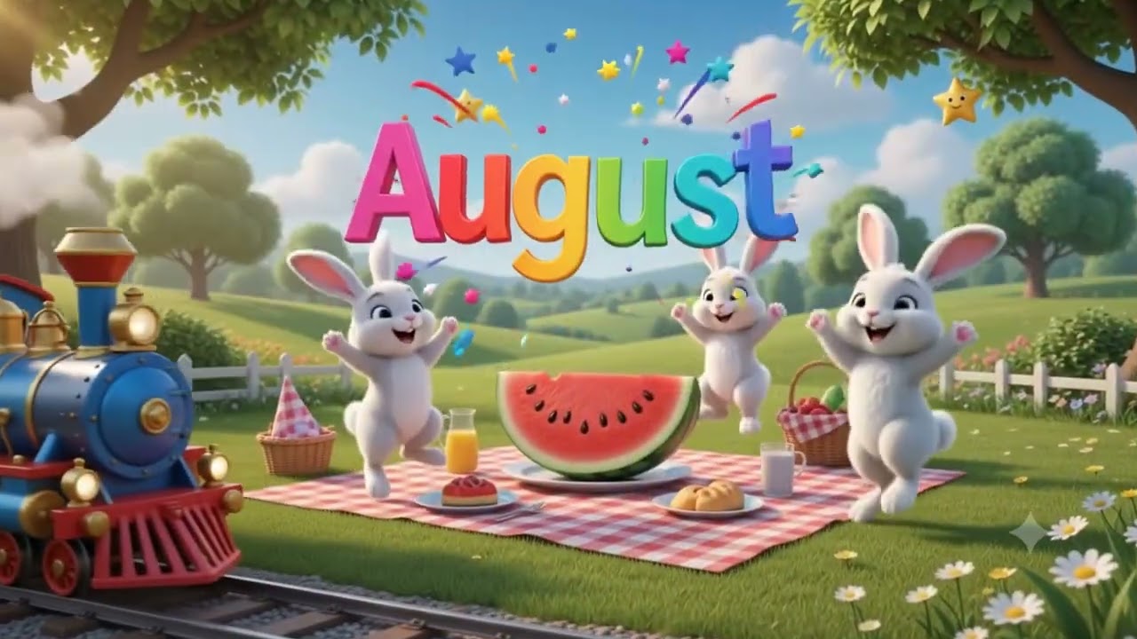 July, August & September Song for Kids 🎆🍉🍎 | Months of the Year | Preschool Learning Video