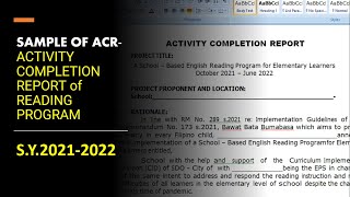 Celebrity ACTIVITY COMPLETION REPORT of READING PROGRAM Wealth