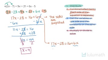 How to Solve Multi-Step Equations (2 Examples) | Linear Equations | Lulumath