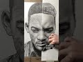 Realism vs hyperrealism  will smith pencil drawing