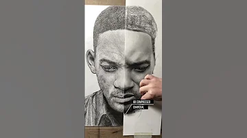 REALISM VS HYPERREALISM - Will Smith pencil drawing