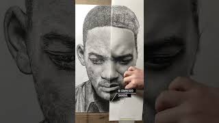 REALISM VS HYPERREALISM  Will Smith pencil drawing