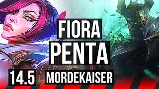 FIORA vs MORDEKAISER (TOP) | Penta, 6 solo kills, Legendary, 18/3/3 | TR Grandmaster | 14.5