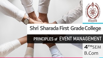PRINCIPLES OF EVENT MANAGEMENT part 1 , 4th sem Bcom  Both ENGLISH and Kannada