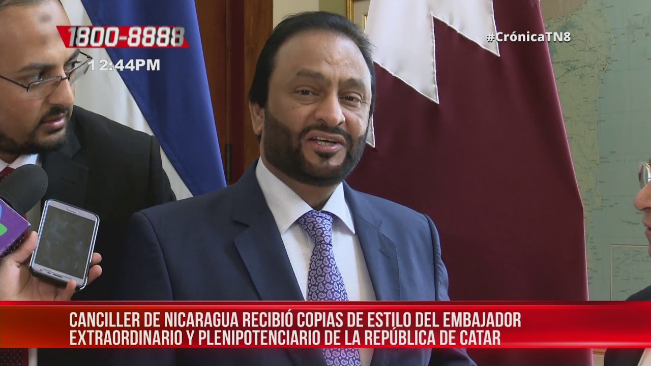 Canciller de Nicaragua recibe copias de estilo del embajador de Catar ...