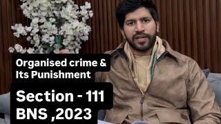 Organised crime | Its Punishment | section 111 BNS 2023 | New criminal law |