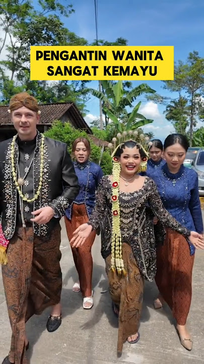 pengantin wanita kemayu saat menikah dengan bule ganteng ‼️‼️ #pengantin #bule #nikah #lucu #manten