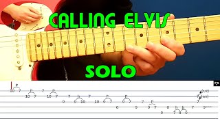 CALLING ELVIS - Guitar lesson - Guitar solo (with tabs) - Dire Straits - fast and slow version Resimi