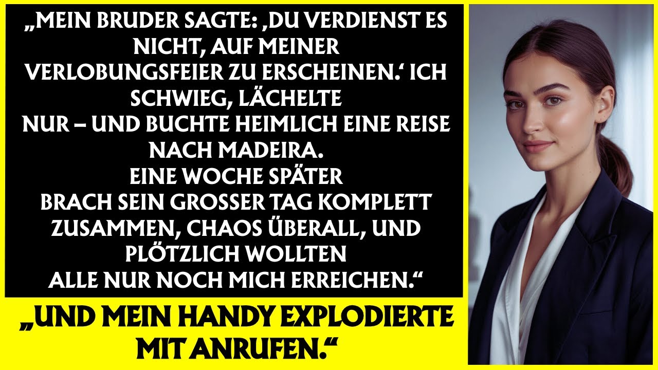 „Mein Bruder meinte, ich gehöre nicht seiner Feier, also ging ich fort, dann explodierte mein Handy“