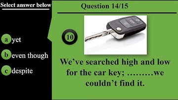 Conjunctions Quiz |  Concession: although, however, despite | Could you get ✅ 20/20?
