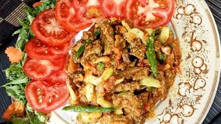 Thai beef salad recipe|Nam Tok Neua|Summer special easy beef salad|Steaky and spicy beef salad|