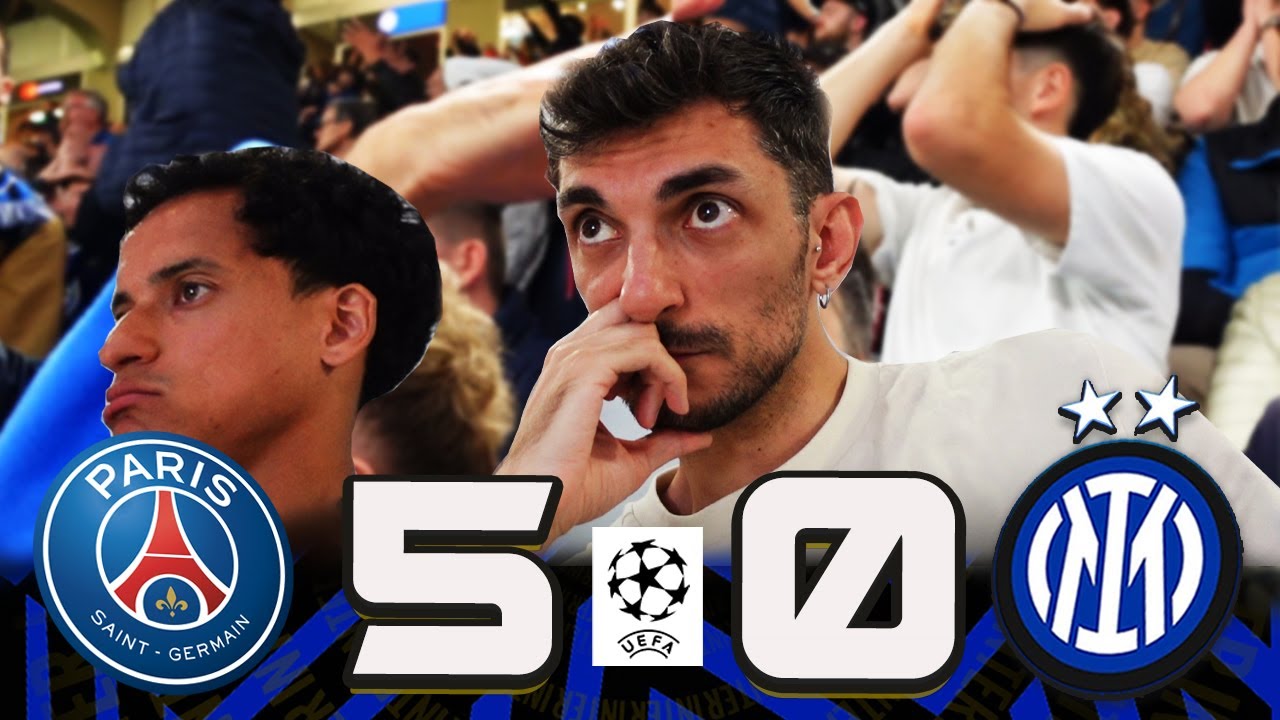 SONO SENZA PAROLE! PSG 5-0 INTER | LIVE REACTION TIFOSI DA SAN SIRO | CHAMPIONS LEAGUE FINALE