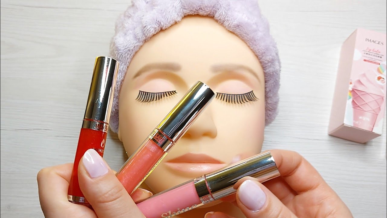 ASMR 💋 Doing makeup with lipgloss on a mannequin - YouTube