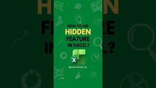 HOW TO USE HIDDEN FEATURE IN EXCEL? 🤔 #excel #excelhacks #exceltips #excel_formula_fun