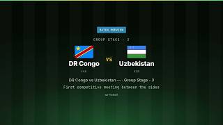 DR Congo vs Uzbekistan — World Cup 2026 preview