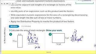 Celebrity KMS 6th Grade Math - Module 1, Lesson 1 Profile