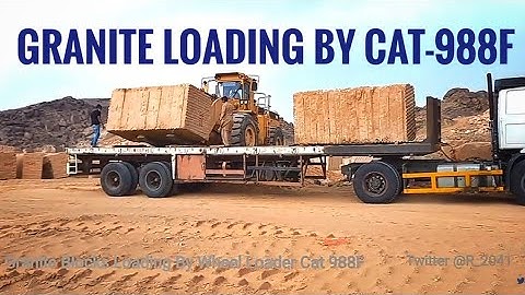 Granite Blocks Loading Cat 988F (I)