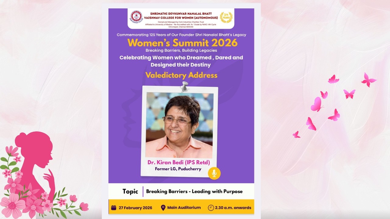 Women's Day Summit- SDNB Vaishnav College Chennai #internationalwomensday