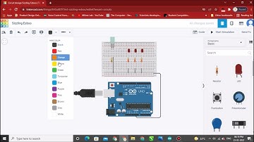 Arduino Uno With Force sensor and LED Simulation Using Tinkercad