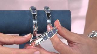Opal Triplet Sterling Silver Hinged Bangle with Jennifer Coffey