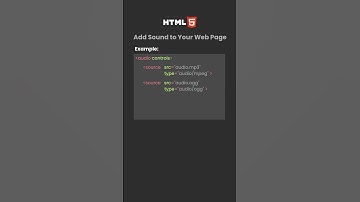 HTML #Audio Tag: Add Sound to Your Web Page