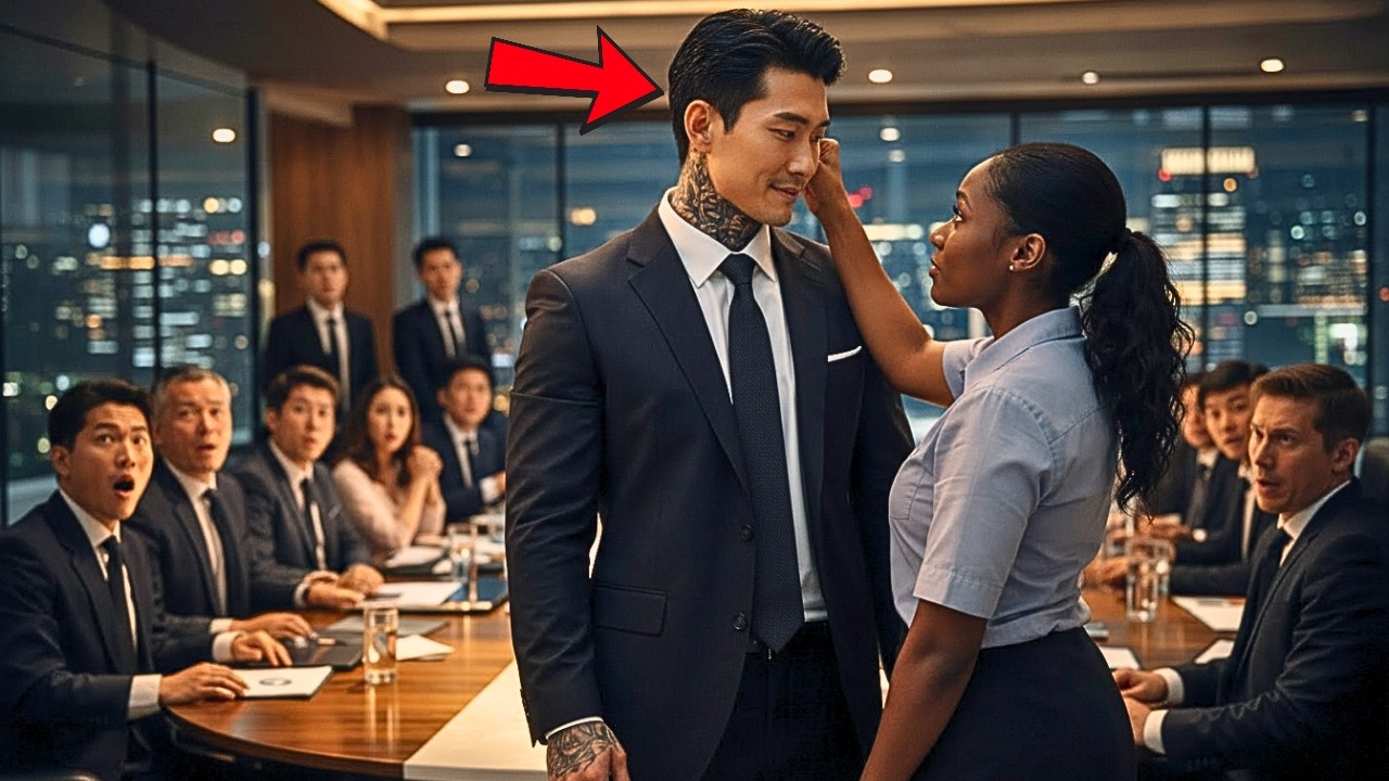 The Black Intern Tugged the Korean Mafia Boss’s Ear — The Room Froze Until He Smiled
