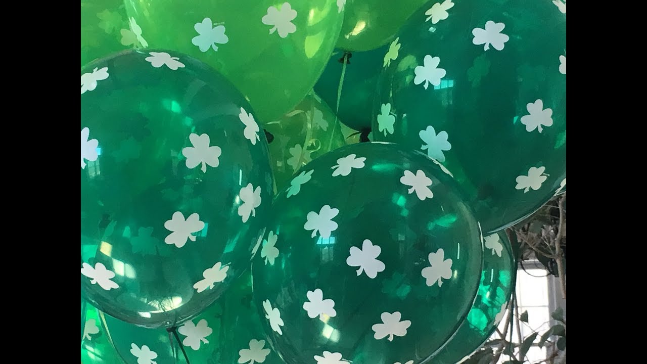 Celebrating St. Patty's Day, balloon pop!