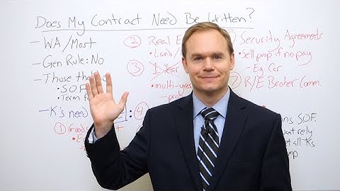 What Contracts Need to Be in Writing?