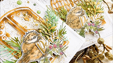 No Stencil, No Problem- Color using JUST your blending brushes + create a beautiful Christmas card 