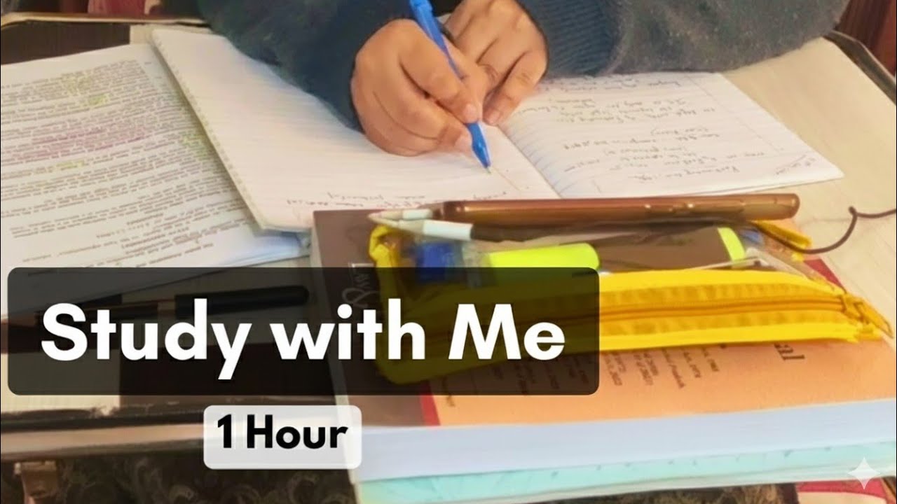 1 Hour Study with Me, Real sounds, No music, 50/10 Pomodoro⏳Law student