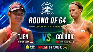 [🔴LIVE] Tjen vs Golubic | Round of 64 | WTA Cincinnati 2026 Live Score & Match Stats