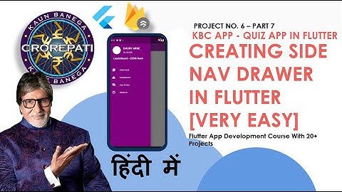 [HINDI] #7 Flutter Tutorial - Sidebar Menu & Navigation Drawer In Flutter [2021]