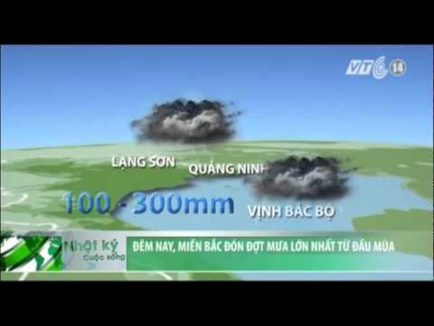 Video VTC14_Đêm 10.6, miền Bắc đón đợt mưa lớn - youtube