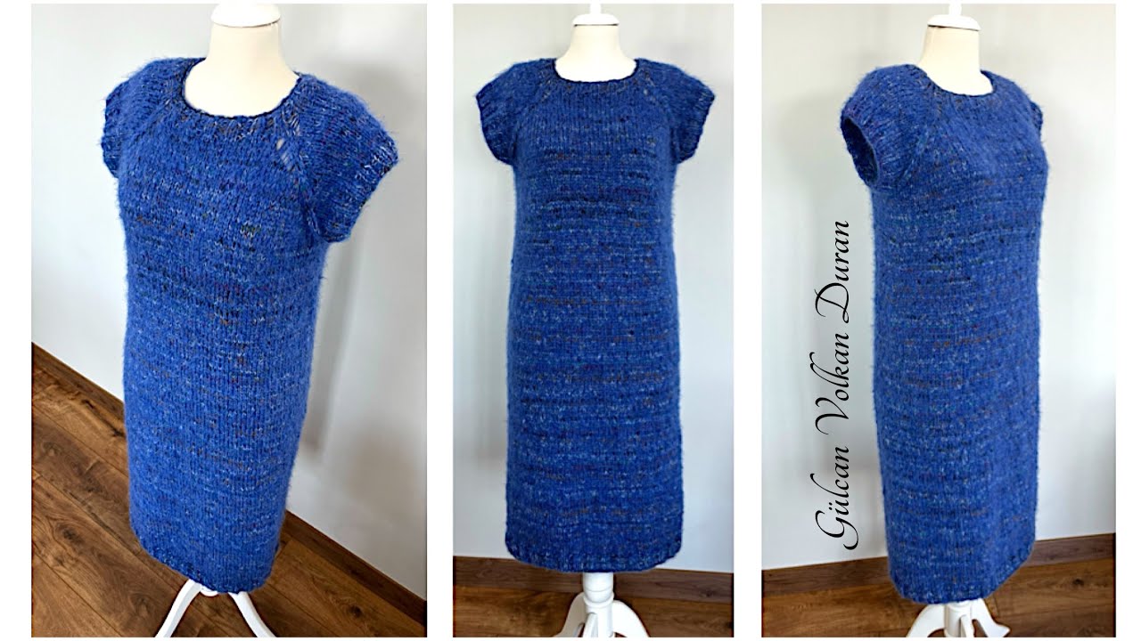 BU KADAR KOLAYI YOK 🤩 KIŞLIK ÖRGÜ ELBİSE TARİFİ 