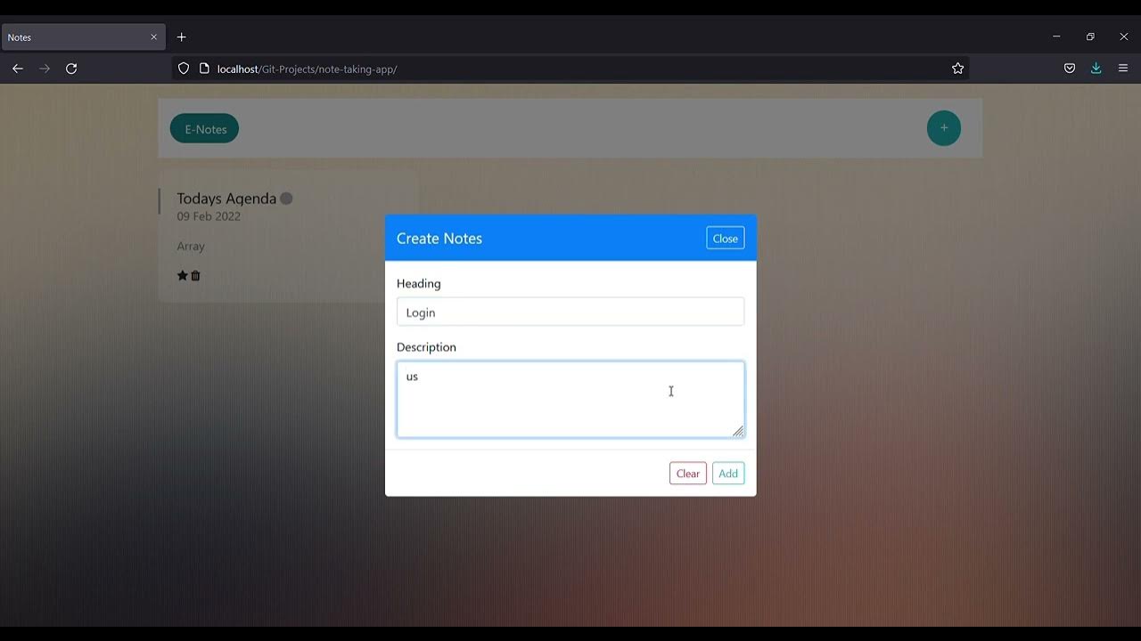 Notes taking app using PHP and JavaScript - YouTube