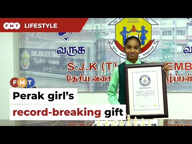 Ten-year-old Malaysian girl sets world record for blindfolded