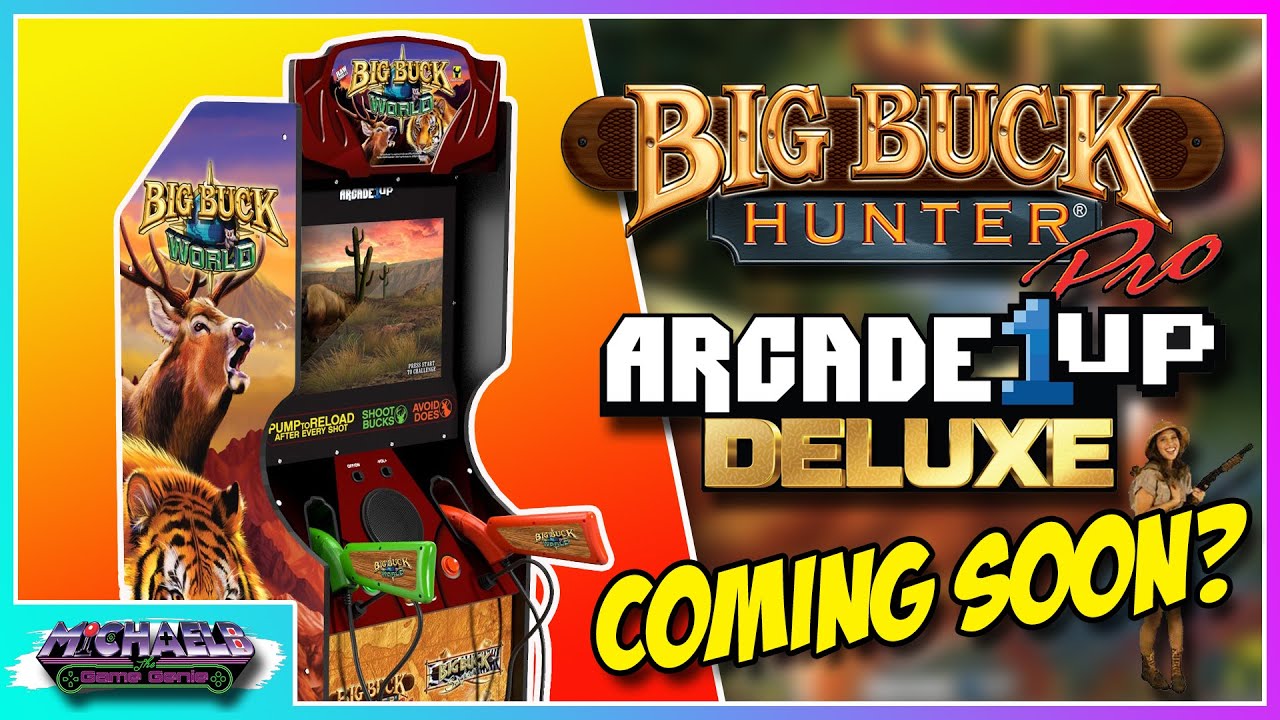 Arcade1Up Big Buck Hunter Pro Deluxe Arcade Machine Video Game Shooter 2  Player