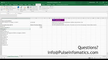 Using Visual Basic for Applications and Google Maps API to Retrieve Distances in Excel or Access
