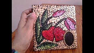 Incredible Idea of Recycling Egg Shell ll DIY Egg Shell Mosaic ll Waste Egg Shell Art Idea