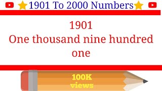 1901 To 2000 Numbers with spelling ll 1901-2000 Numbers  In Words In English ll Number Names ll Ep10