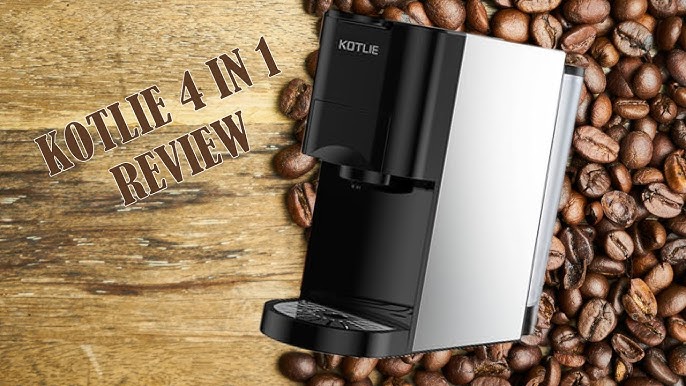 KOTLIE Single Serve Coffee Maker,5in1 Espresso Machine for Nespresso/Dolce  Gusto/K cups/L'OR/Ground Coffee/illy 44mm ESE,Hot and Cold Brew Coffee