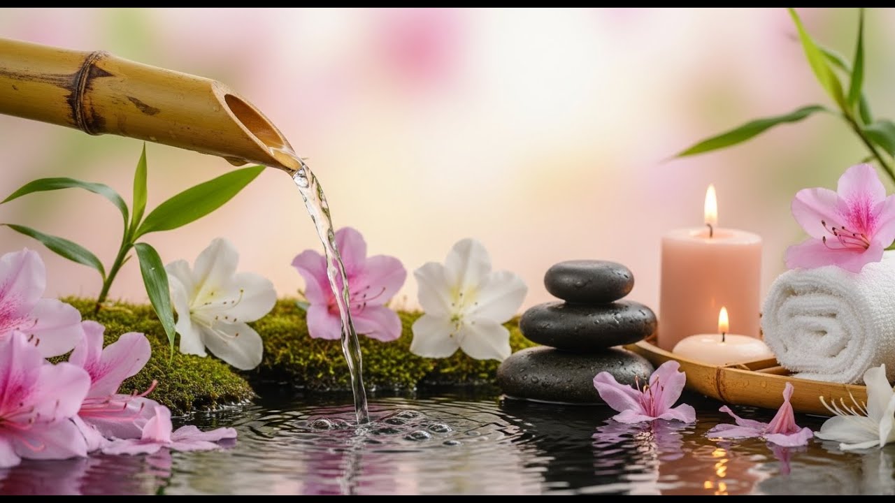Instant Peace of Mind 🌿 Relaxing Spa Music - Water Sounds & Relaxing Music, Bamboo Water Sounds