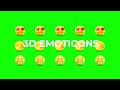 FREE STOCK FOOTAGE 3D emoticons on greenscreen