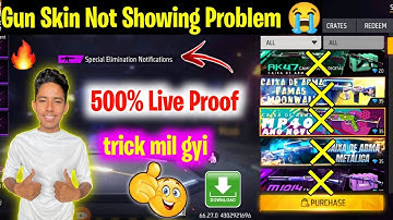 gun skin not show problem free fire advance server | free fire advance server costume pack problem