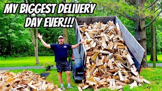 FIREWOOD DELIVERY: MY BIGGEST DAY EVER! 