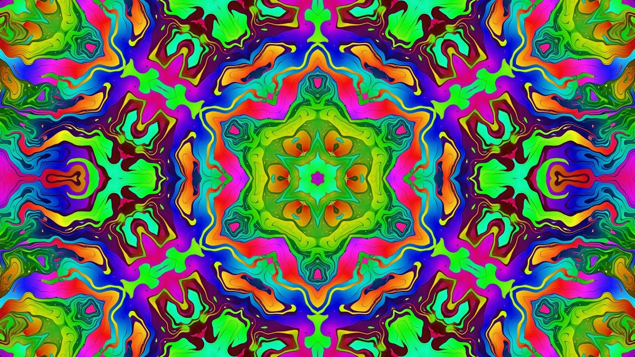 Colorful Psychedelic Art | Trippy Kaleidoscope in 4K (No Sound) - YouTube