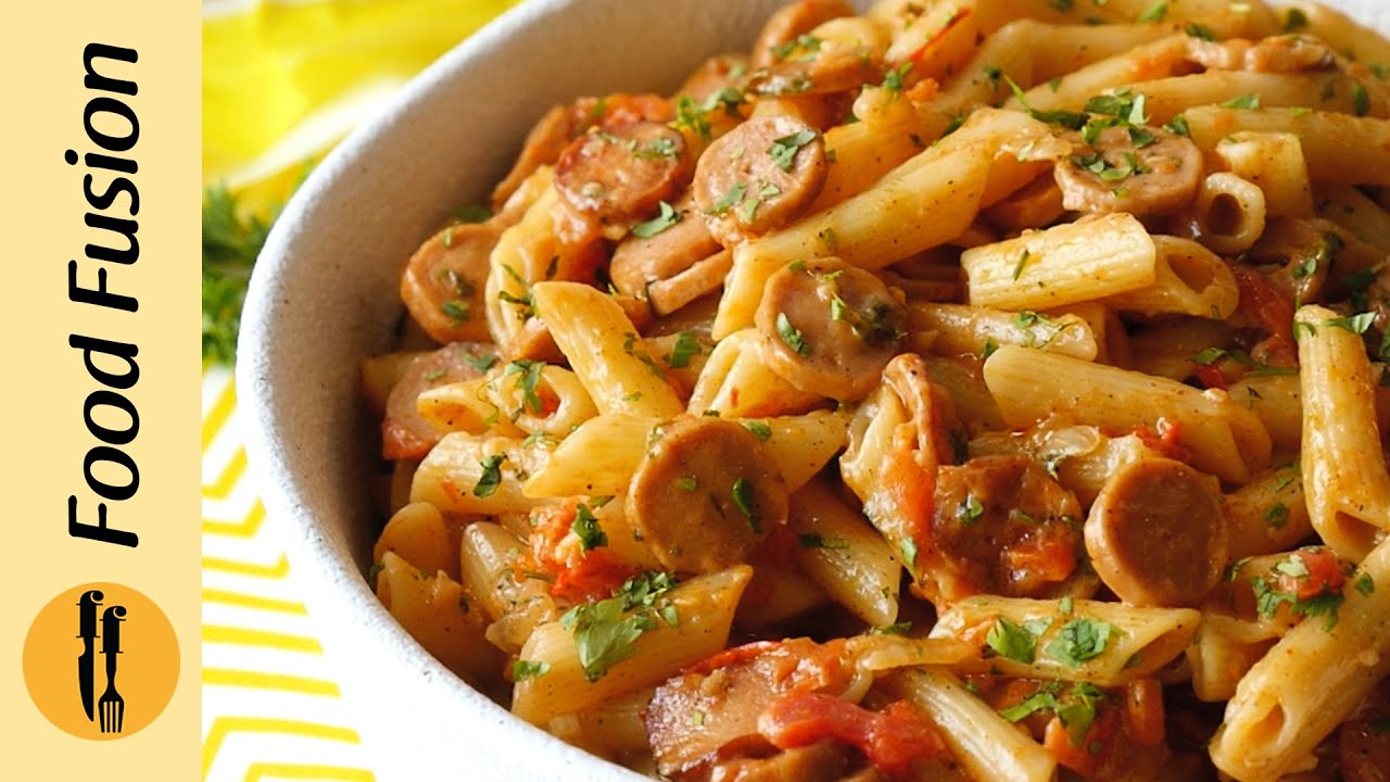 Penne Pasta with Sausages Recipe By Food Fusion