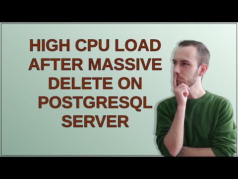Dba: High CPU load after massive delete on PostgreSQL server