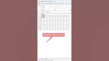 Como hacer una tabla de multiplicar de una forma rapida en Excel (multiplicar en Excel) #excel