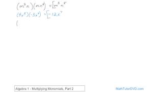 Algebra 1   Unit 4   Lesson 9   Multiplying Monomials, Part 2 Wealth
